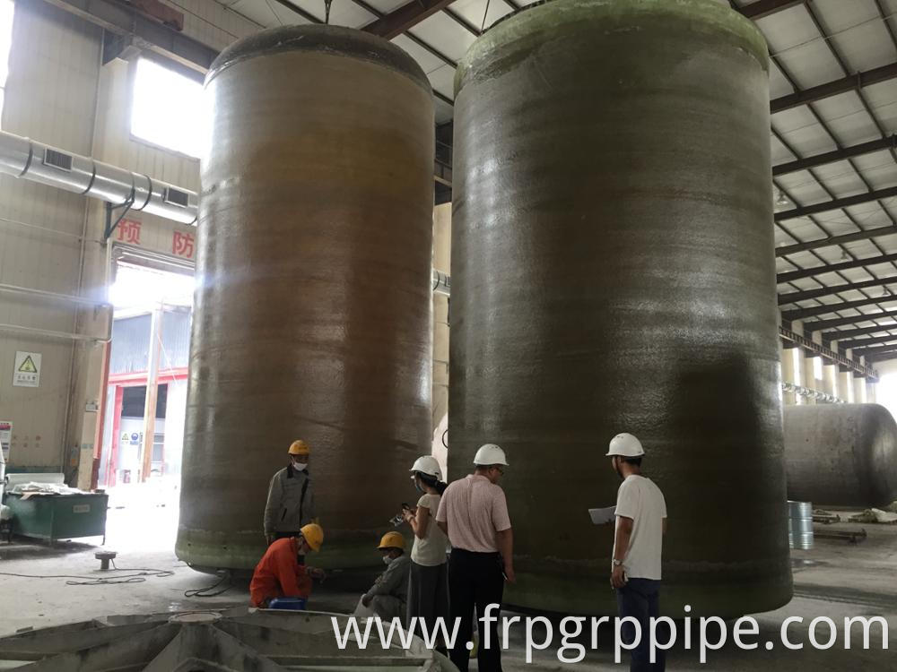 GRP Vertical Tank Fiberglass horizontal Tank FRP Chemical Storage Tank